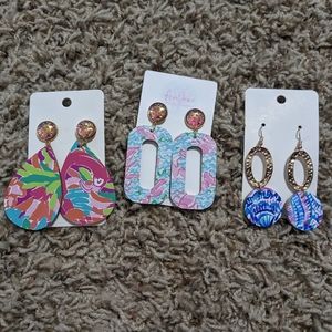 Lilly Pulitzer inspired earrings